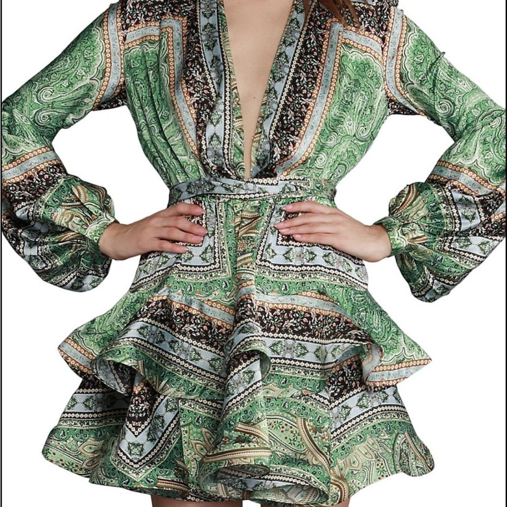 Bronx and Banco Bedouin Mini Dress in Green
